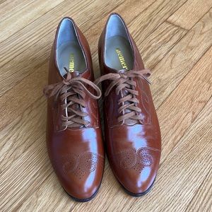 Memery Juliette 1930s everyday oxford shoes, Cognac Brown, EU 38/ US 7
